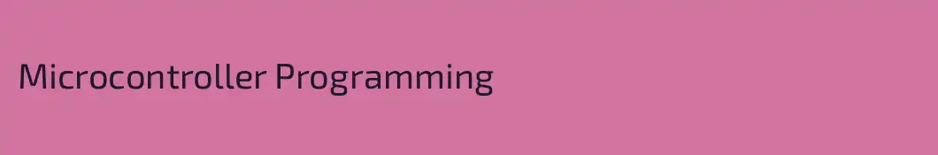 Microcontroller Programming
